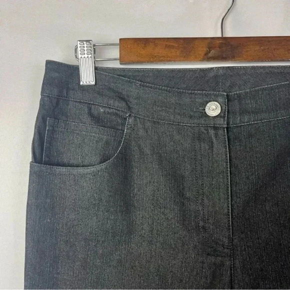 St. John Dark Gray Straight Leg High Rise Jeans 6 - Picture 3 of 5